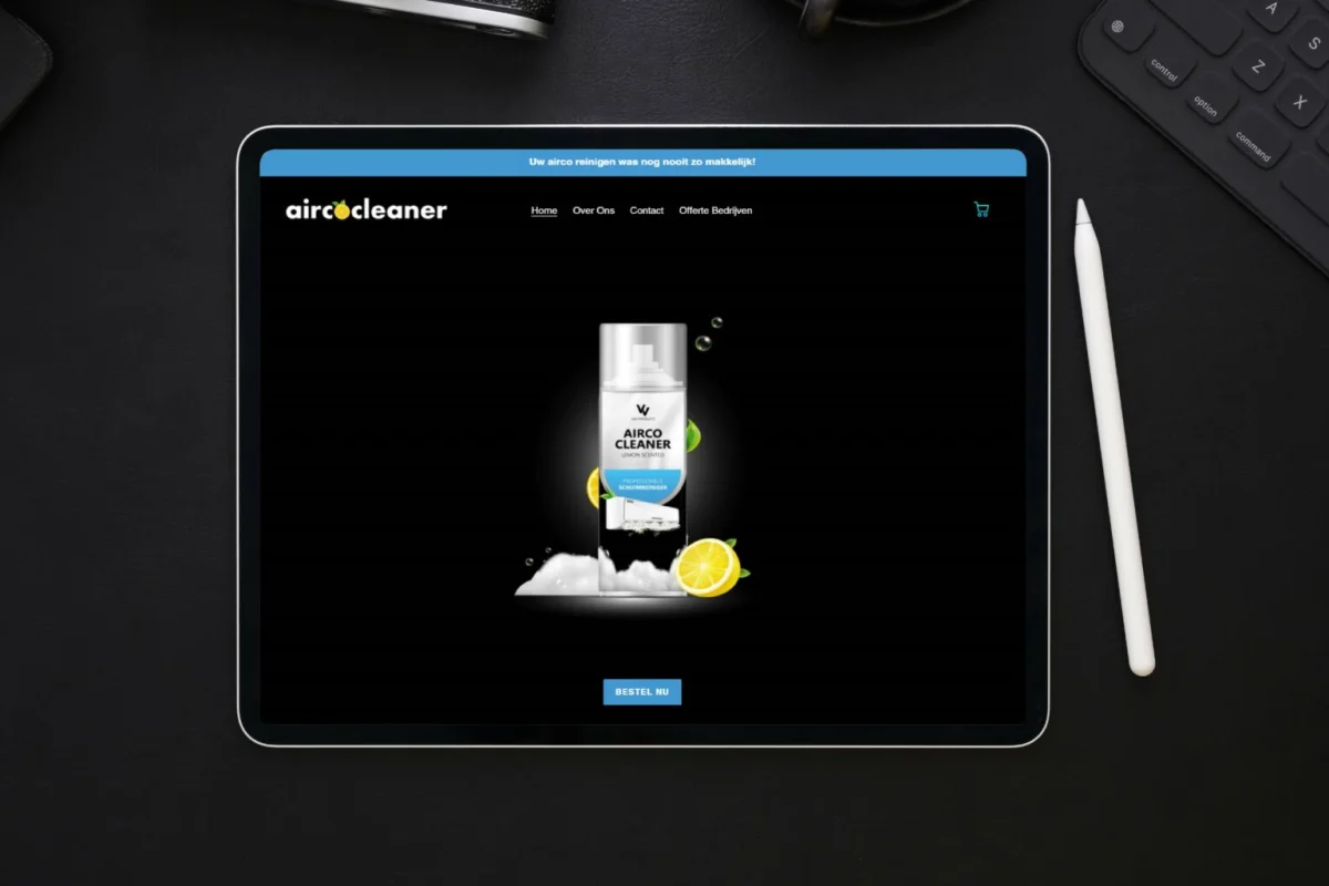 Website van Airco Cleaner