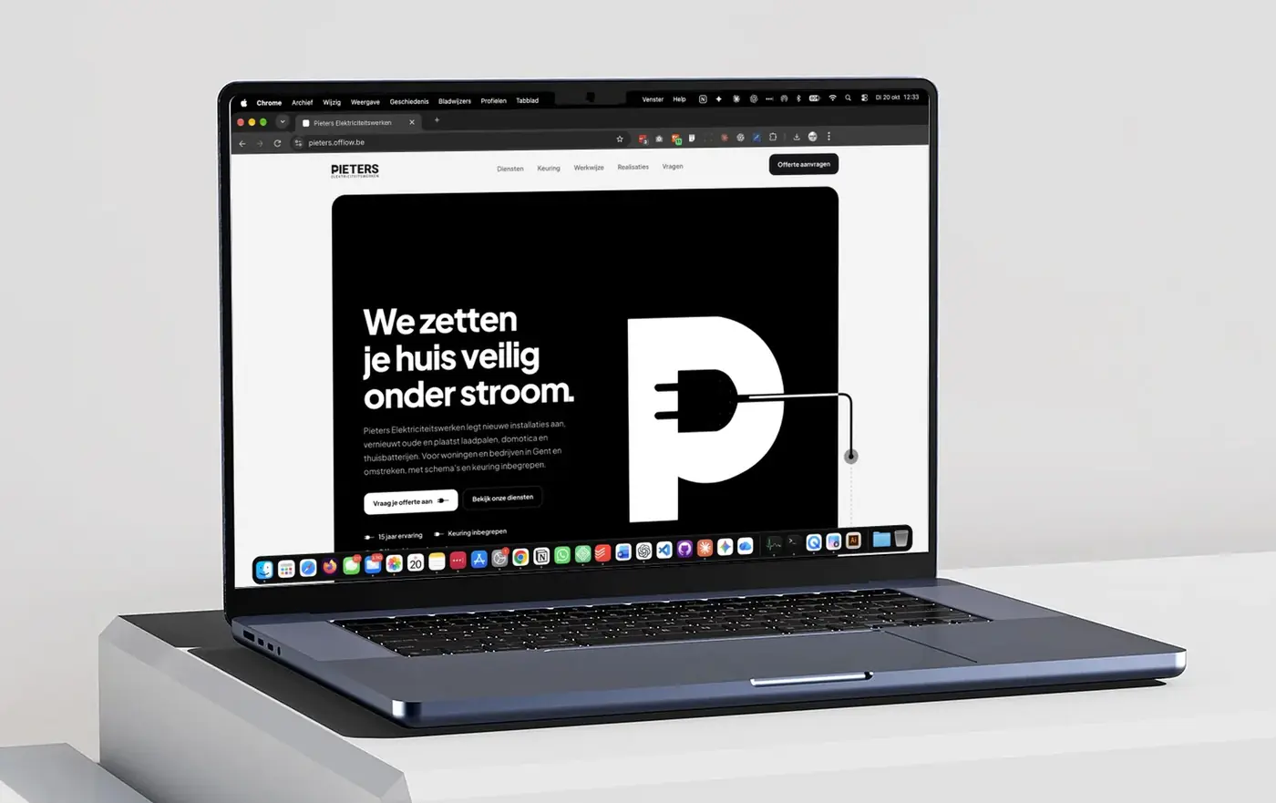 Website van Pieters Elektriciteitswerken