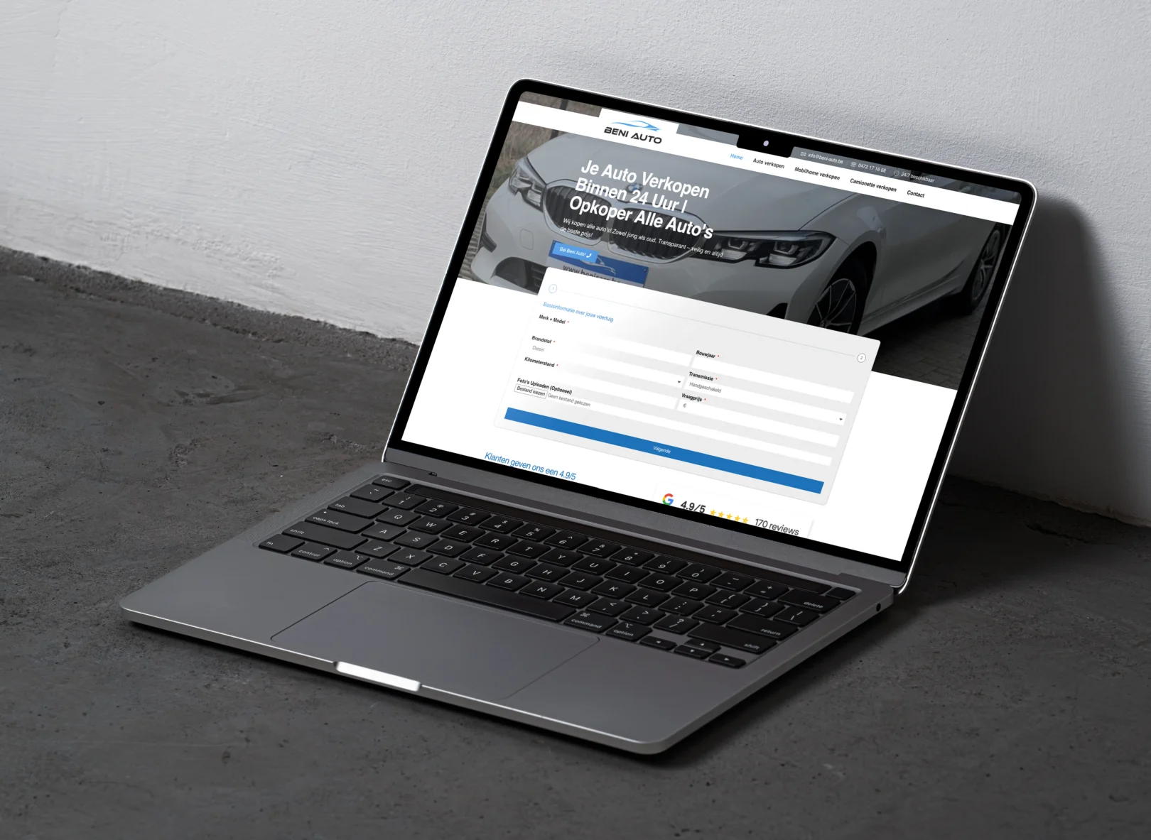 Website van Beni Auto