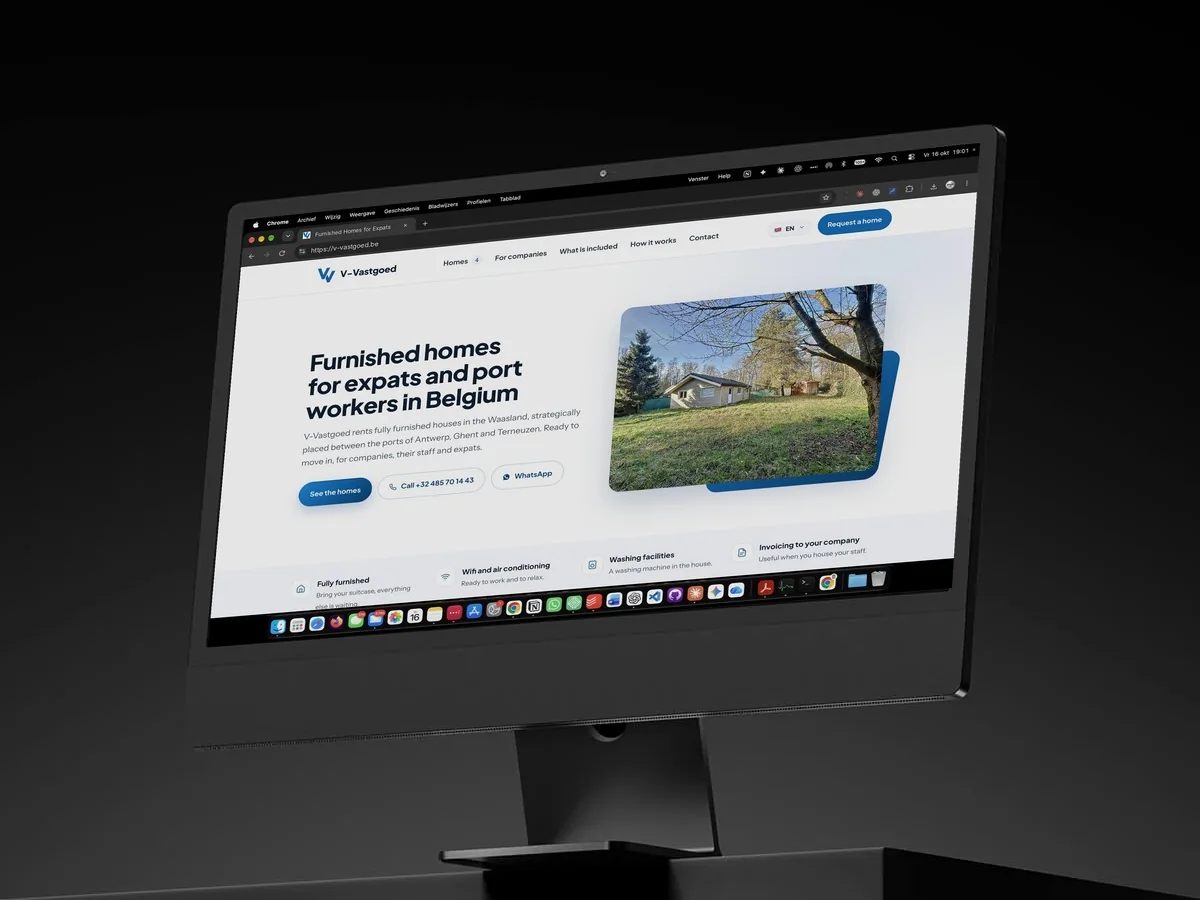 Website van V Vastgoed